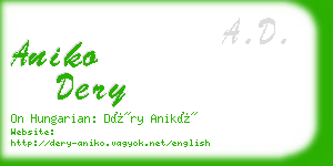 aniko dery business card